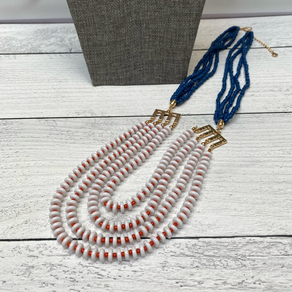 Patriotic Jewelry Set | 4th of July | Necklace and 5 Sets of Earrings | America - Picture 4 of 4